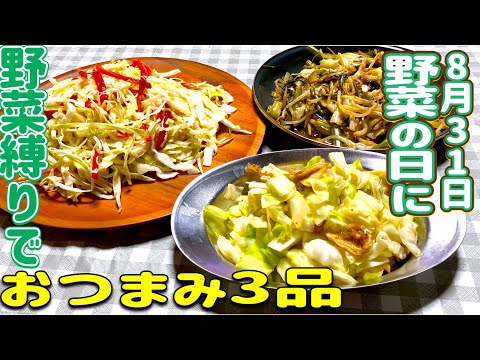 【野菜おつまみ】食材は野菜のみ❗️食物繊維たっぷりで、少し変わった味付けや、新スパイスも登場する3品