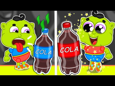 LionET | Healthy Food vs Junk Food Red vs Blue Soda Water  | Cartoon for Kids