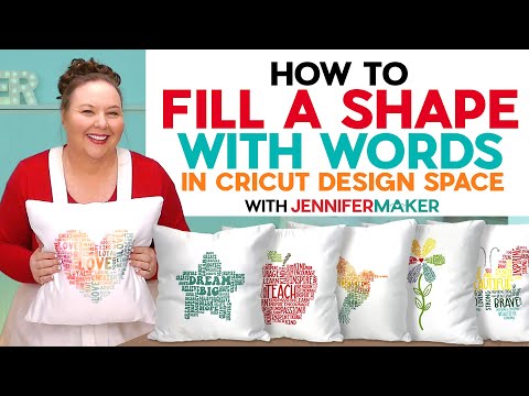 How To Fill A Shape With Words In Cricut Design Space | Custom Word Art