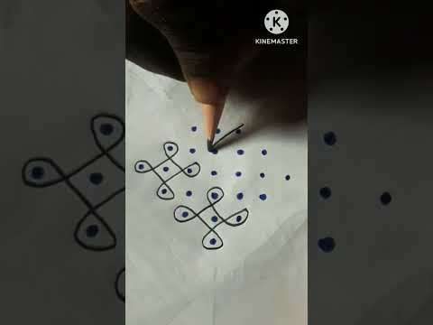 7*1 straight dots rangoli design #viral shorts#ytshorts