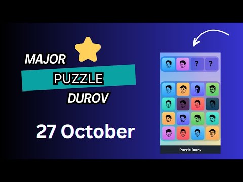 27 October Puzzle Durov Solve Today | Major Daily Combo Today | Crypto Spot