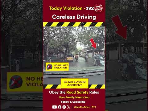 Today Violation 392 - Careless Driving #otr #chennaitrafficpolice #obeytherules