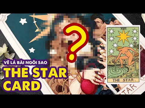 How To Draw My Own "The Star" Tarot Card | Huta Chan Studio