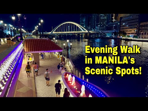 Manila’s Best Scenic Spots for Evening Walks! | Pasig River Esplanade in Manila City, Philippines