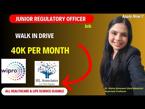 Wipro Walk-In Drive for Freshers | High-Paying Regulatory Officer Jobs in HLL Associate, Pharma Jobs