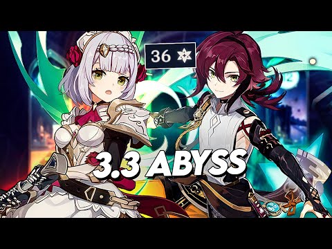 4 Star GOAT's Noelle & Heizou Destroy Spiral Abyss 3.3 Floors 9-12! 36 Stars Clear! (Genshin Impact)