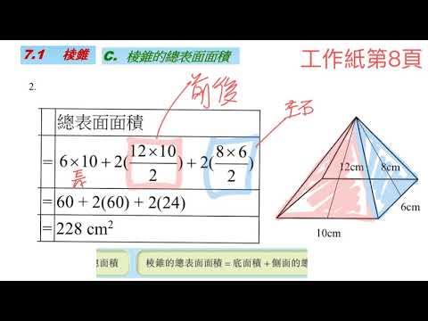 7.1C棱錐的總表面面積