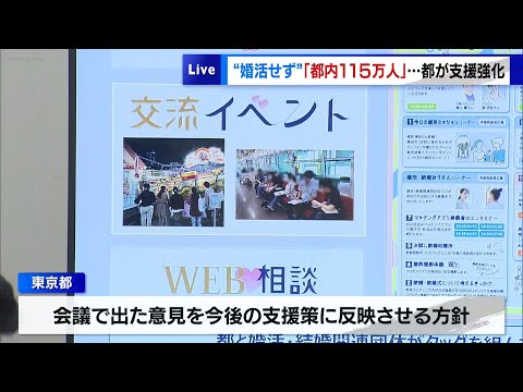 都内に“結婚の意向はあるが婚活せず”115万人か　東京都が支援策を強化へ