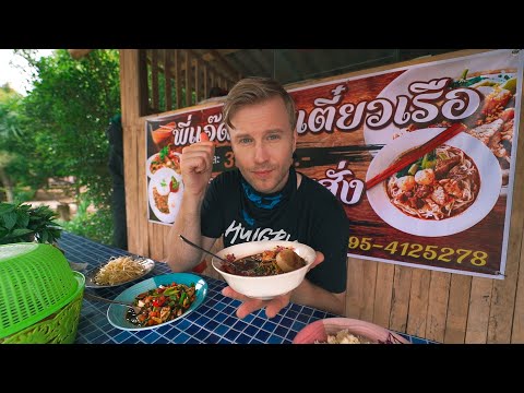 Surat Thani Thailand Motorbike Tour / Countryside Thai Food / Cliff Temples Hiking