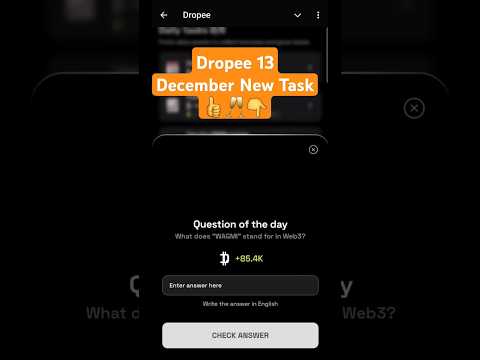 Dropee daily question of the day 13 december | dropee daily question of the day | dropee daily code