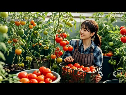 Useful Tips & Tricks Urban Gardening/ Tomato Growing Techniques in Old Trash Cans for Beginners