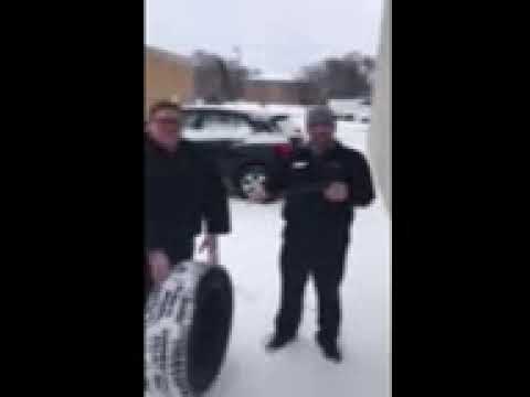 Tom and Cale having fun with Tires....