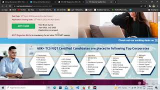 How to Apply TCS NQT 2022 From FresherJob Opening