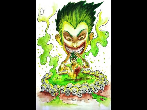 Joker in Lazarus Pit || #Joker #Watercolour #Batman #DC #timelapse