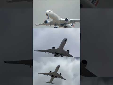 Airfrance a350 go around from KSAN in 3 angles