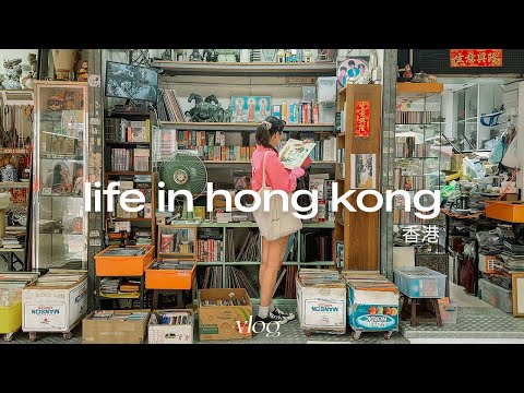 hong kong vlog | typhoon 10 weekend and vinyl shopping in hk