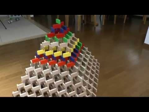 ドミノでビルディング　作品No.4 domino 3D pyramid