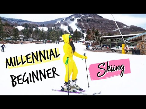 Beginner Ski Day Trip From New York City | Learning to Ski in 1 day #huntermountain #skiing