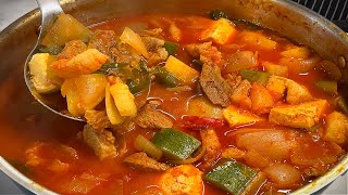 💥Korean food, just try this red pepper paste stew! It’s really delicious💯