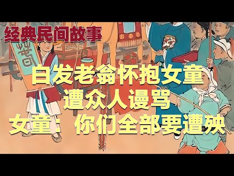 民间故事：白发老翁怀抱女童，遭众人谩骂，女童：你们全部要遭殃