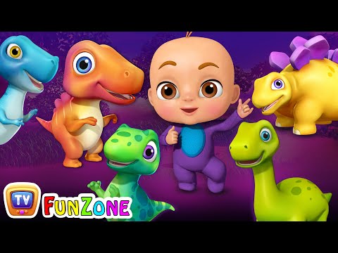 Five Little Dinos Went Out One Day - Dinosaur Rhymes for Kids | ChuChu TV 3D Nursery Rhymes & Songs