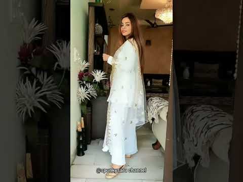 Top Trending Punjabi Suit For 🌅 Summer || White Simple Sober Outfit || ,@spunkysaruchannel