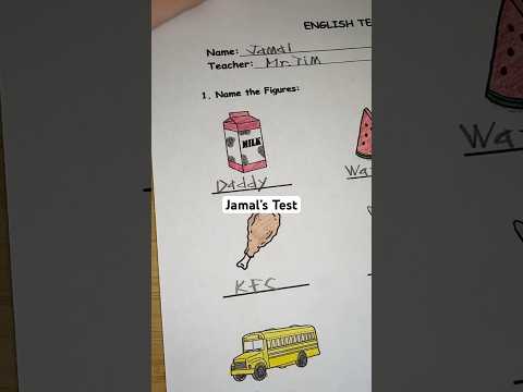 Grading Jamal’s test… #asmr #test #shorts #school