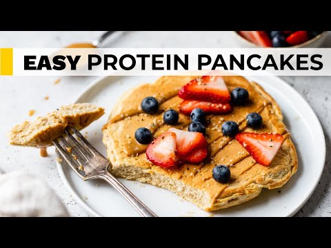 RIDICULOUSLY EASY PROTEIN PANCAKES || made with pancake mix!