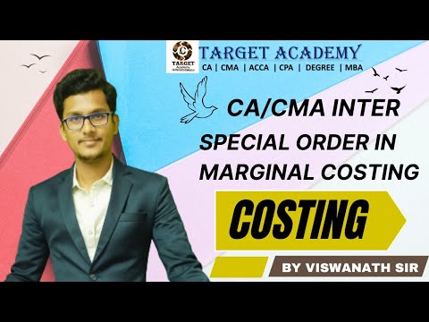 ca/cma inter special order in marginal costing  #ca #cma #cainter #cmainter #exams #costing