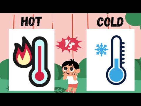 Hot and cold for kids. Difference between hot and cold. Understanding temperature for kids.