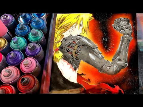 Edward Elric of manga Fullmetal Alchemist by Spray Art Eden