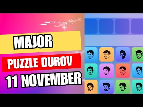 Major Puzzle Today 11 November | Major Puzzle Durov | Major Daily Combo