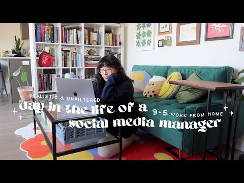 unfiltered day in my life as a social media manager | 9-5 WFH