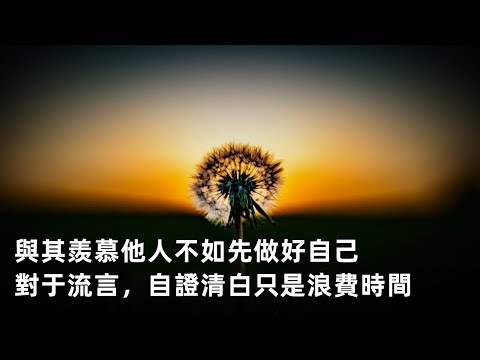 與其羨慕他人不如先做好自己 對于流言，自證清白只是浪費時間 人之初，性本善：人的惡是來自哪里 沒有那麽多的感同身受，多的是冷暖自知