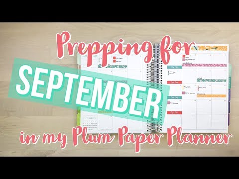 Setting up September in my Plum Paper Planner