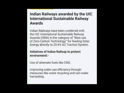 #indianrailway #award UIC #shortvedio ##currentaffairs #gkfacts