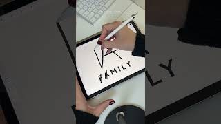 Design with us 💫 The word Family as a Logo #logodesign #designprocess #adobeillustrator #procreate