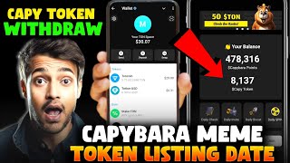 Capybara Meme Token Listing Date | Capybara Meme Withdraw |Capybara Meme Coin |Capybara Meme AirDrop