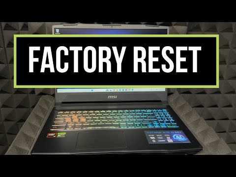 How to Factory Reset: MSI Katana A15 AI 15.6-in Gaming Laptop, AMD Ryzen 9 8945HS