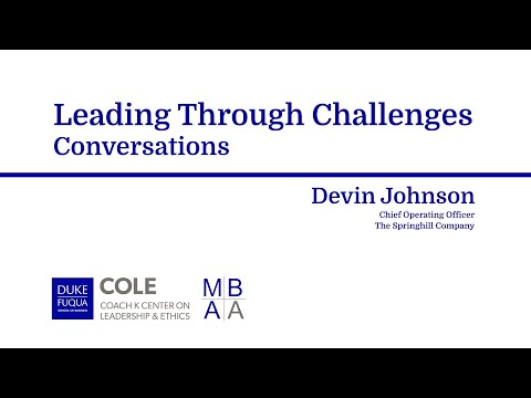 COLE-MBAA Leading Through Challenges Conversations with Guest Speaker: Devin Johnson