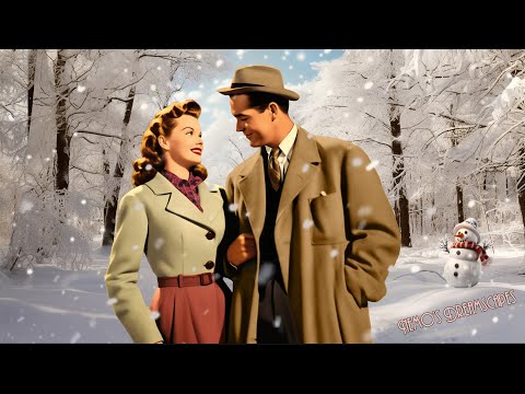 December 1947, a great Winter day through the falling snow ❄ ASMR (vintage oldies music playlist)