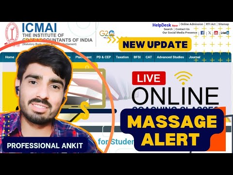 Online Classes Alert Explain  ||Ankit Poonia|| #cmaindia #cmawaledost #cmaunity #cma #cmaexams