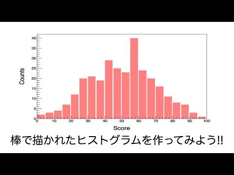 ROOTで棒で描かれたヒストグラムを作ってみよう!!