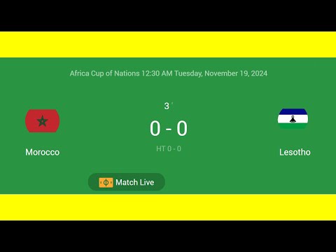 Morocco VS Lesotho | Africa Cup of Nations | Football Live Match Score today