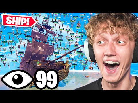 I Got 100 Players To Land At SHIPWRECK In Fortnite! (New Update)