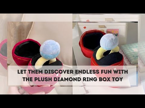 Plush Diamond Ring Box Toy for Dogs – Extra Large Ring Set, Soft & Adorable Toy