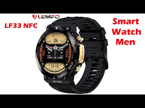 LEMFO LF33 NFC Smart Watch Men IP68 Waterproof Bluetooth Call Music Play Sport Smartwatch 400mah