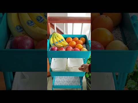 Storage cart organization || Our cute rolling cart #shorts #ytshorts