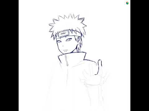 COMMISION-Sketching PAIN from Naruto Shippuden #shorts