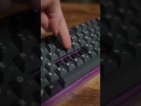 clacky purple keeb :) #shorts #mechanicalkeyboard #keyboardasmr #oilking #keyboardsoundtest